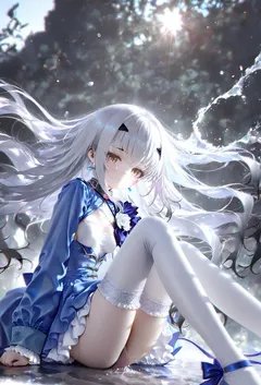 『FGO/妖兰/梅露莘』久未补魔的白发妖精骑士在流浪汉的诱骗之下沦为贪图精液的萝莉便器